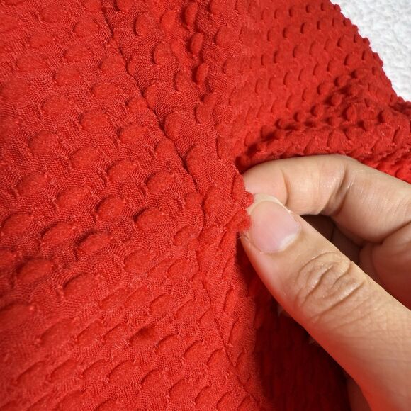 Joseph Ribkoff Womens Red Textured Knit Tunic Top Size 12 Artsy Lagenlook - Picture 4 of 8